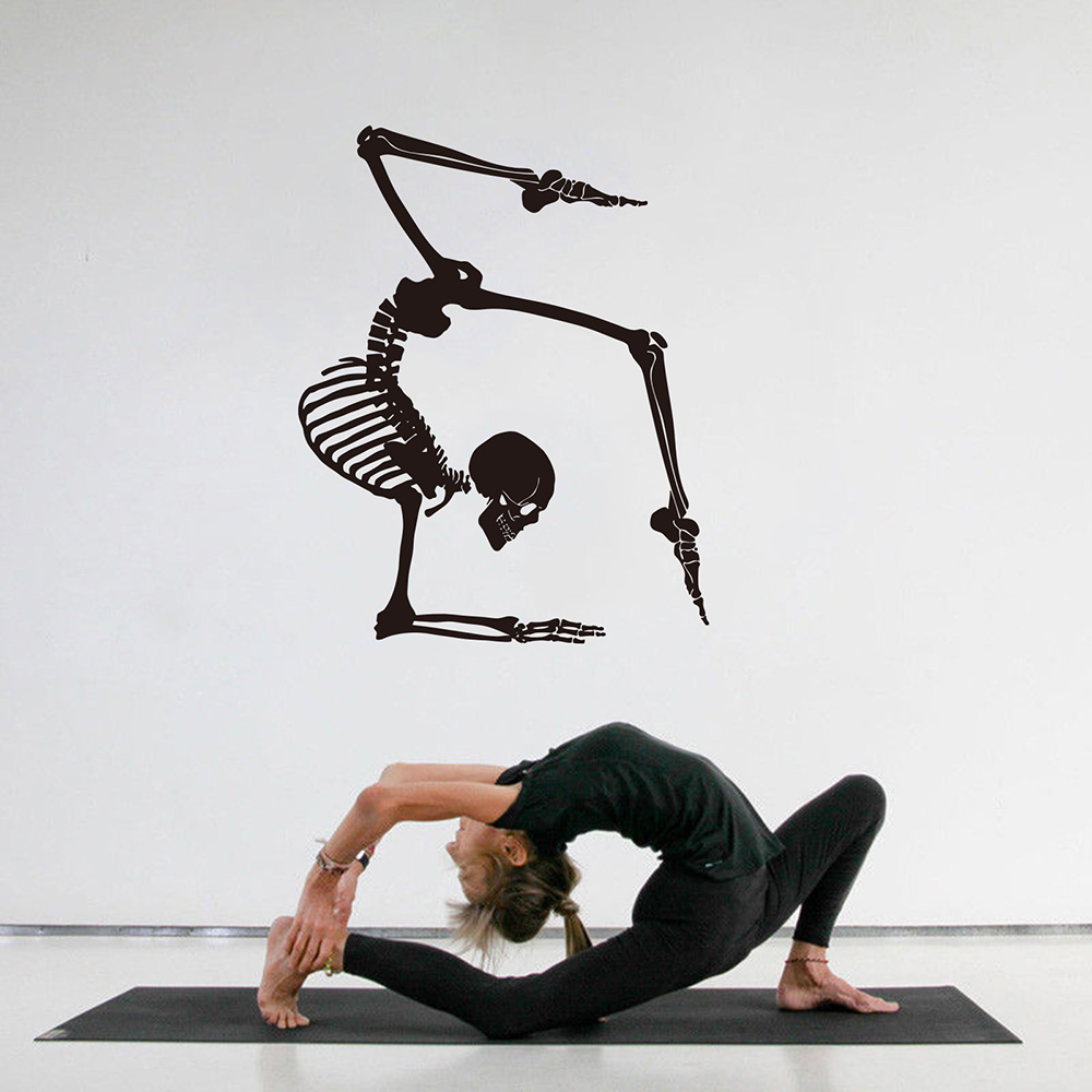 Home Gym Furniture - Modern Yoga iskelet duvar çıkartması spor