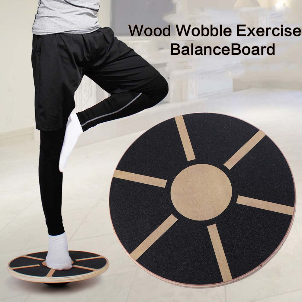 Wobble Board Balance - Ahşap Yuvarlak Denge Eğitim Tahtası Kaymaz