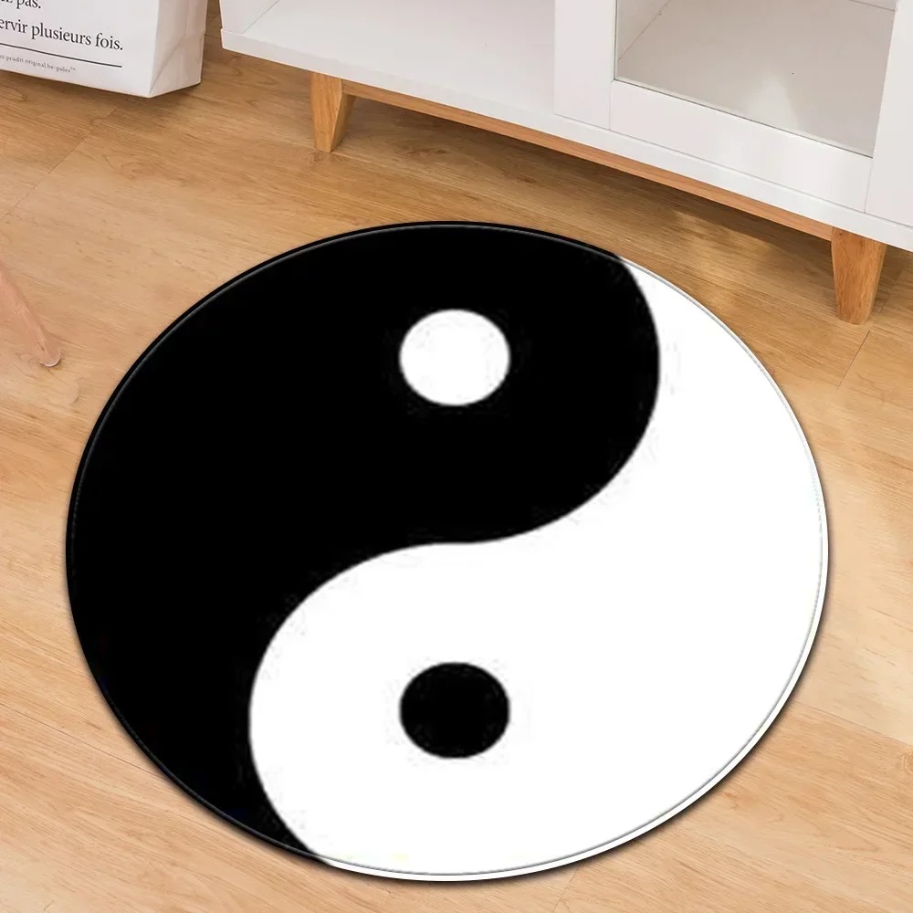 Home Gym Furniture - Yin Yang Taiji Yuvarlak Halı Yaşam
