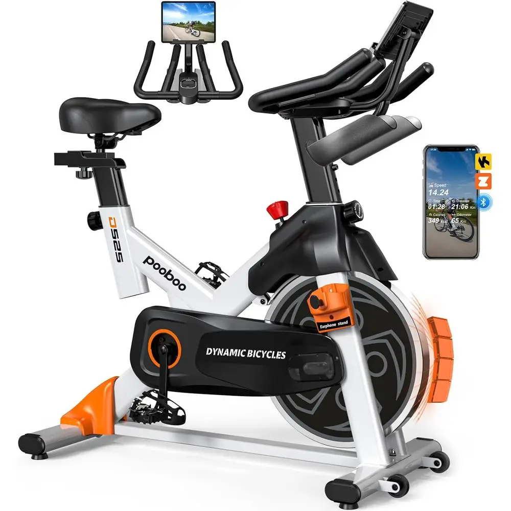 Home Gym Bike - Uygulamalı Sessiz Manyetik Egzersiz Bisikleti, 350lbs