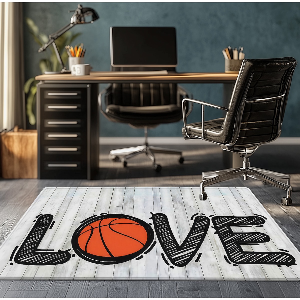 Basketbol sahası ahşap dokulu  - Home Gym And Basketball Court incelemesi ve fiyatı